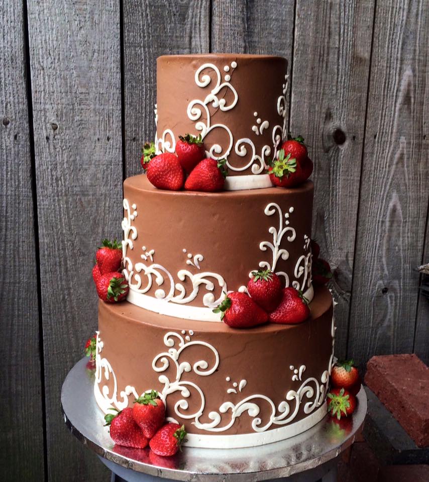 Chocolate wedding cake Varna | Wedding cakes Cherry by Mary